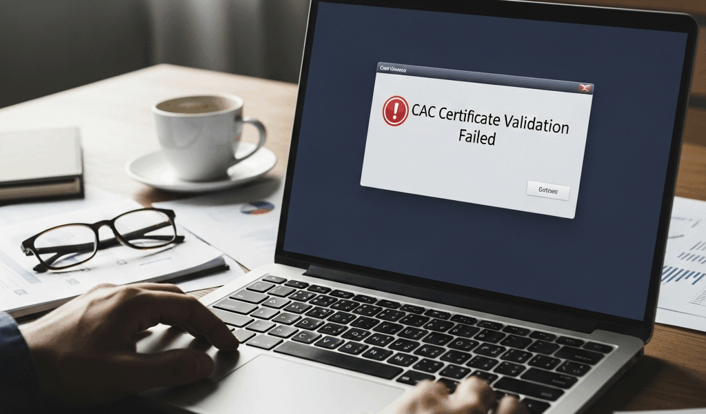 Professional photograph related to: CAC Certificate Validation Failed — 5 Fixes. High quality, edito